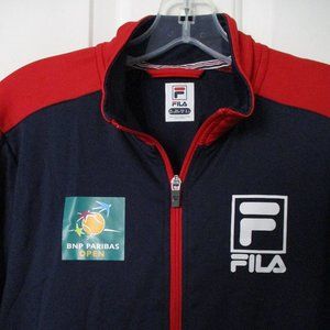 FILA Youth Unisex L/S BNP Paribas Open Full Zip Navy Red Windbreaker NWOT - XXS